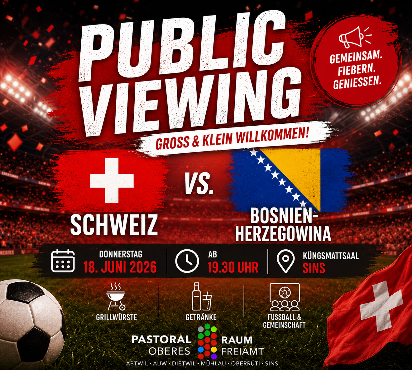 Public Viewing: Schweiz vs. Bosnien-Herzegowina